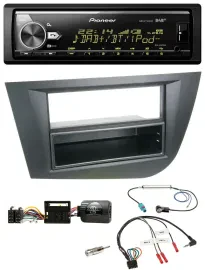 Автомагнитола Pioneer Bluetooth, USB, DAB для Seat Leon 2005–2010, черная