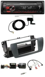 Автомагнитола для Seat Ibiza Pioneer 1 DIN, USB, DAB, MP3, управление с руля, черный