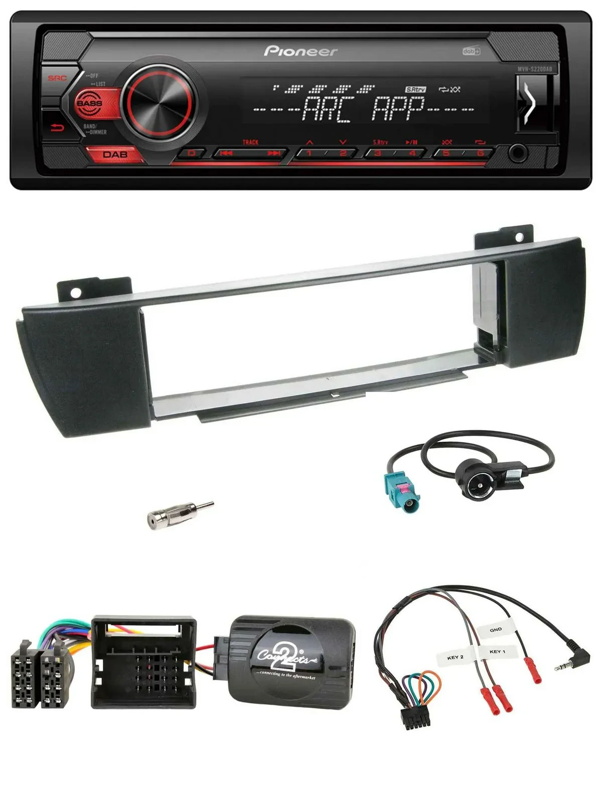Pioneer DAB 1DIN MP3 Lenkrad USB Autoradio für BMW X3 E83 2004-2010 mittig