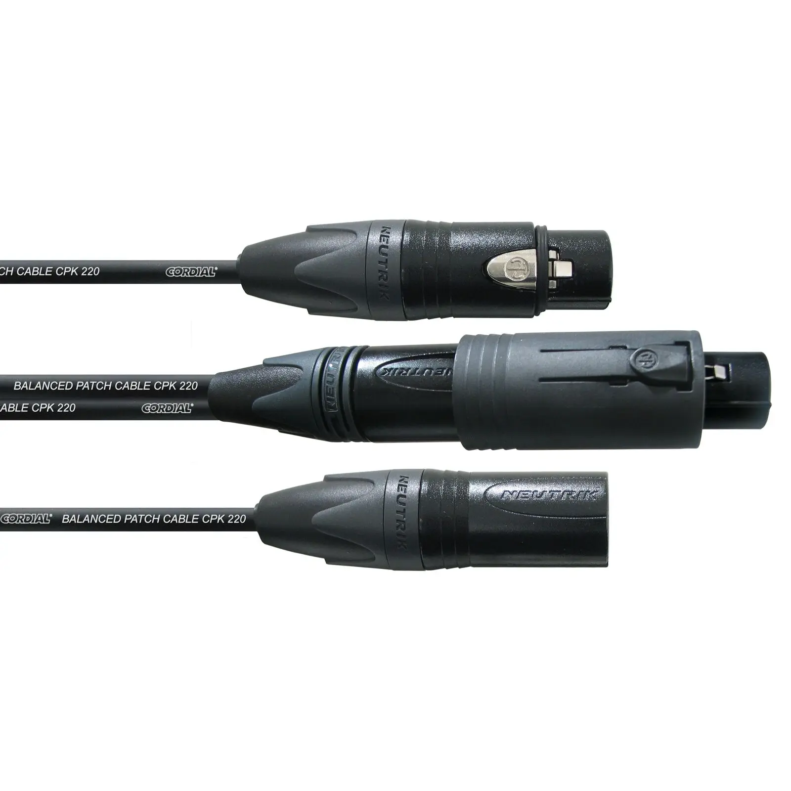 Микрофонный кабель Cordial CPM 0.15 CONV XLR 3-pin — XLR 3-pin, 0.15 м, черный