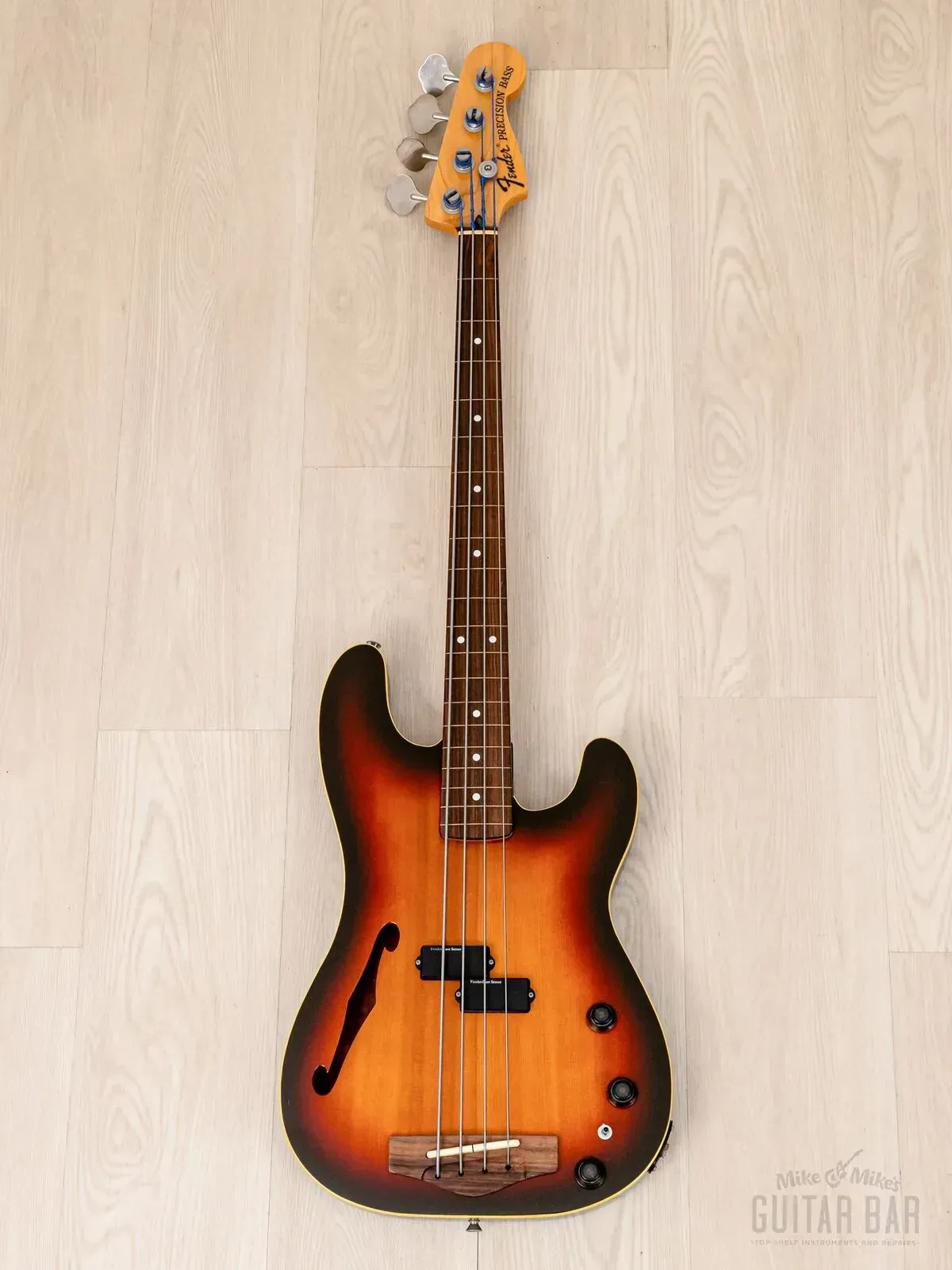 Бас-гитара акустическая Fender Precision Bass Fretless PBAC-950 Semi-Hollow P Sunburst w/gigbag Japan 1992