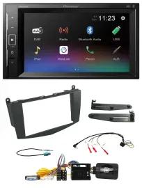 Pioneer DAB Lenkrad 2DIN Bluetooth USB Autoradio für Mercedes C-Klasse 07-11 W20