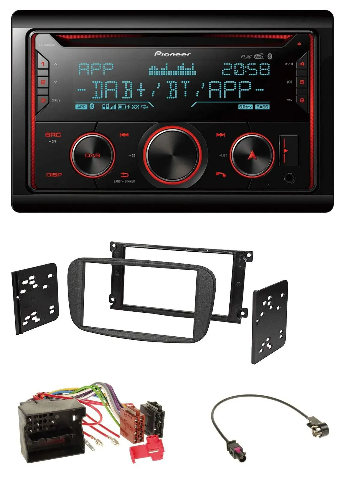 Pioneer 2DIN DAB MP3 Bluetooth USB CD Autoradio für Ford Focus C-Max Galaxy ab 2