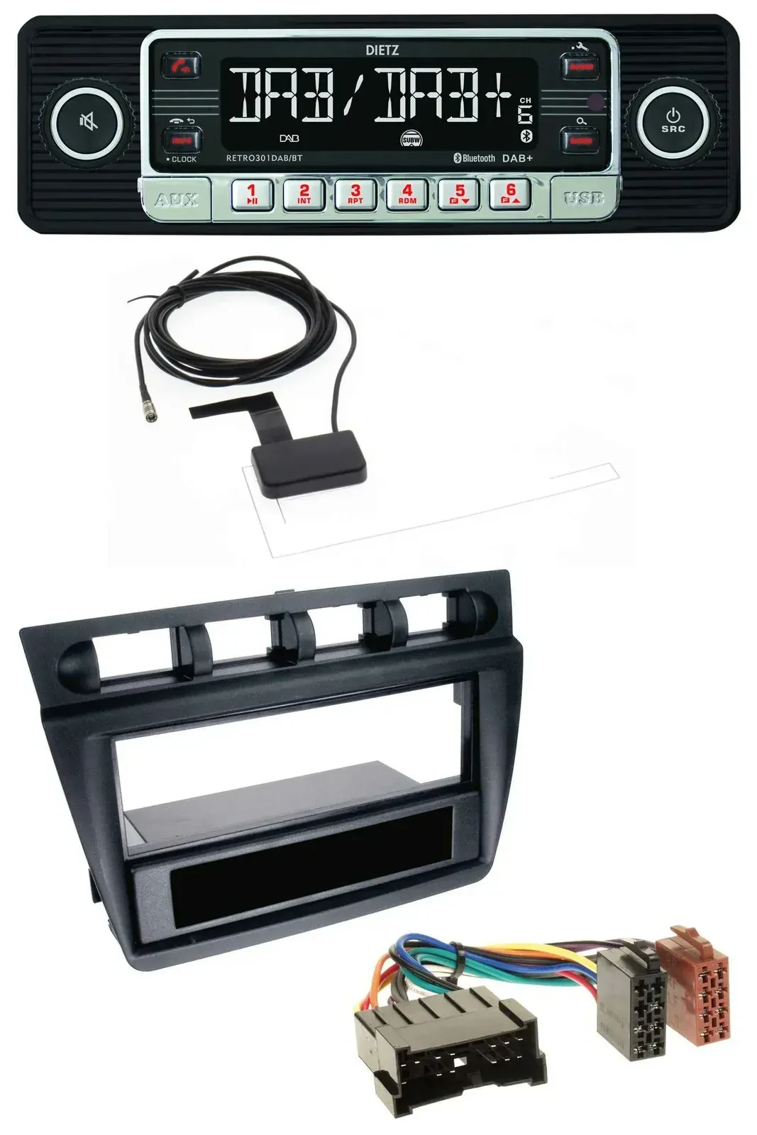 Автомагнитола для Kia Picanto (с 2006) Dietz DAB, Bluetooth, USB, MP3, черный