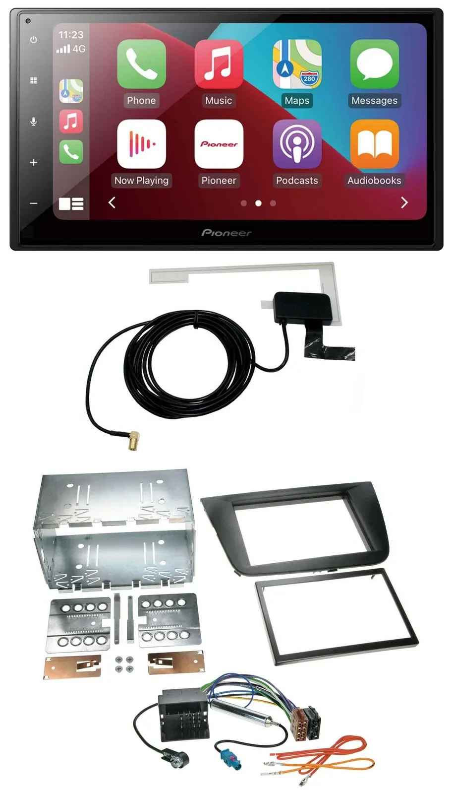 Pioneer USB Bluetooth DAB MP3 2DIN Autoradio für Seat Altea Toledo Altea XL schw