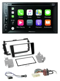 Pioneer MP3 USB DVD Bluetooth DAB 2DIN Autoradio für Nissan Micra ab 2017 schwar
