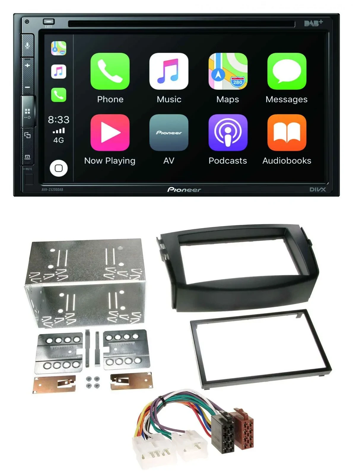 Pioneer DVD 2DIN MP3 DAB Bluetooth USB Autoradio für Toyota RAV 4 (2006-2013)