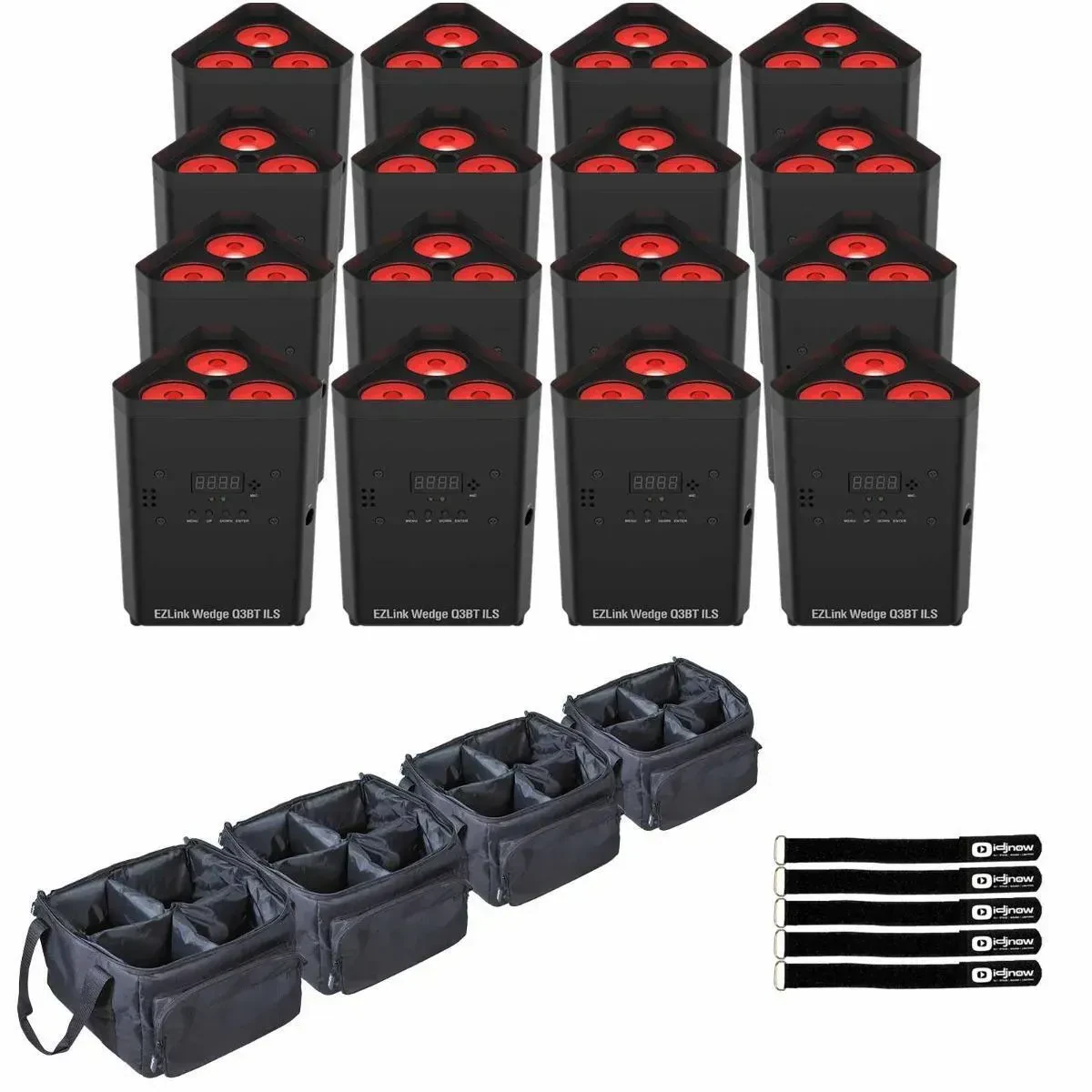 Светодиодный прибор Chauvet DJ EZlink Wedge Q3BT ILS LED с аксессуарами (16 штук)