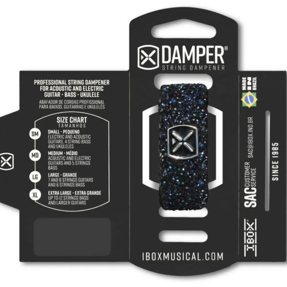 DAMD04 Демпфер гитарный, средний, синие кристаллы, IBOX