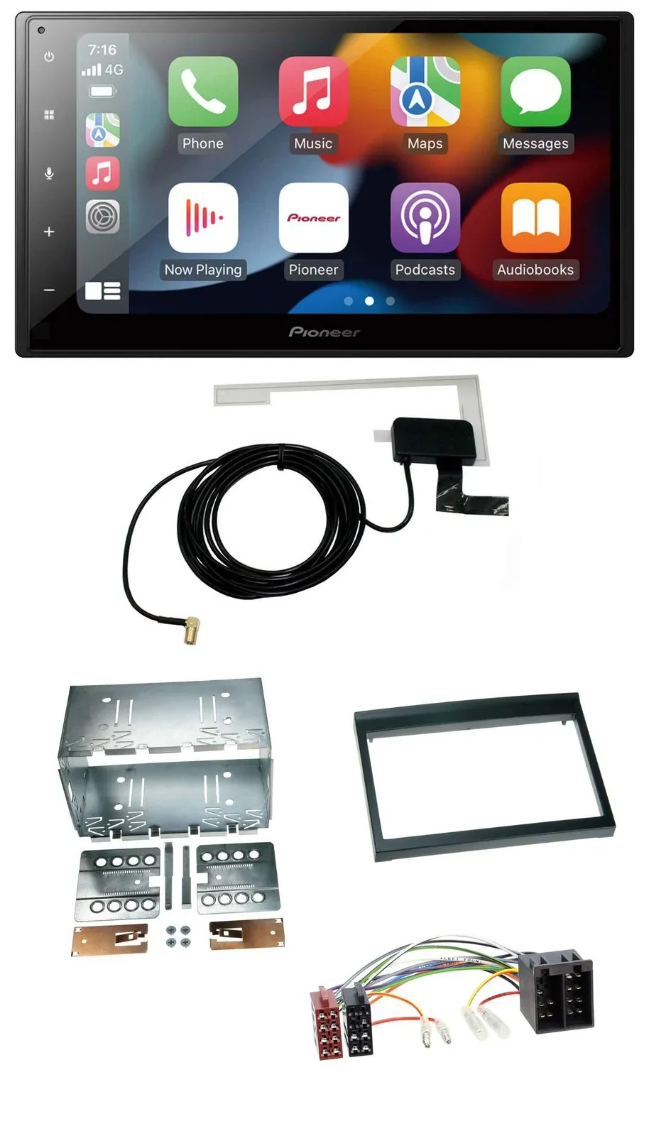 Автомагнитола для Porsche Boxster (1996–2004) Pioneer 2-DIN, MP3, USB, Bluetooth, DAB