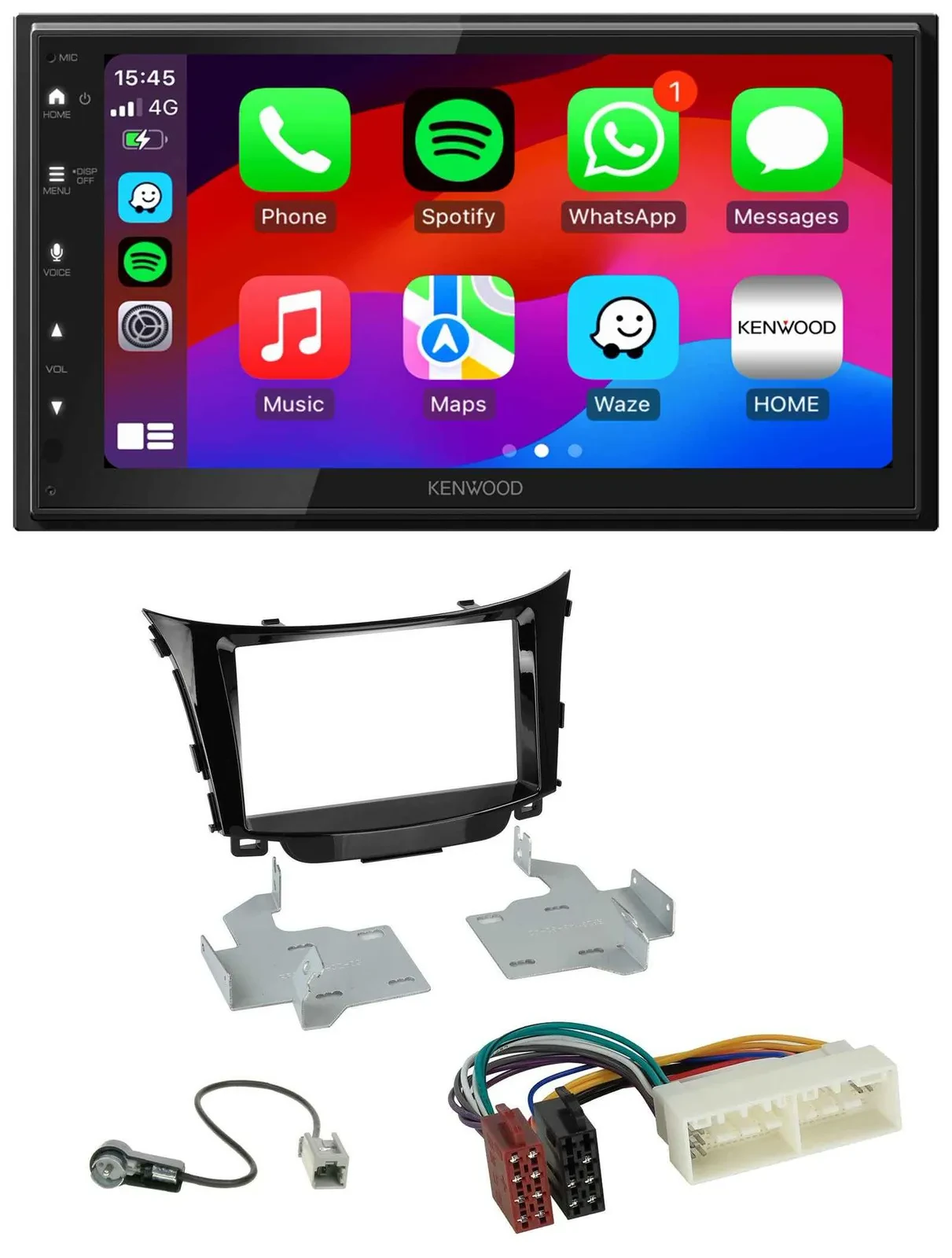 Kenwood MP3 USB DAB 2DIN Bluetooth Autoradio für Hyundai I30 (ab 2017)