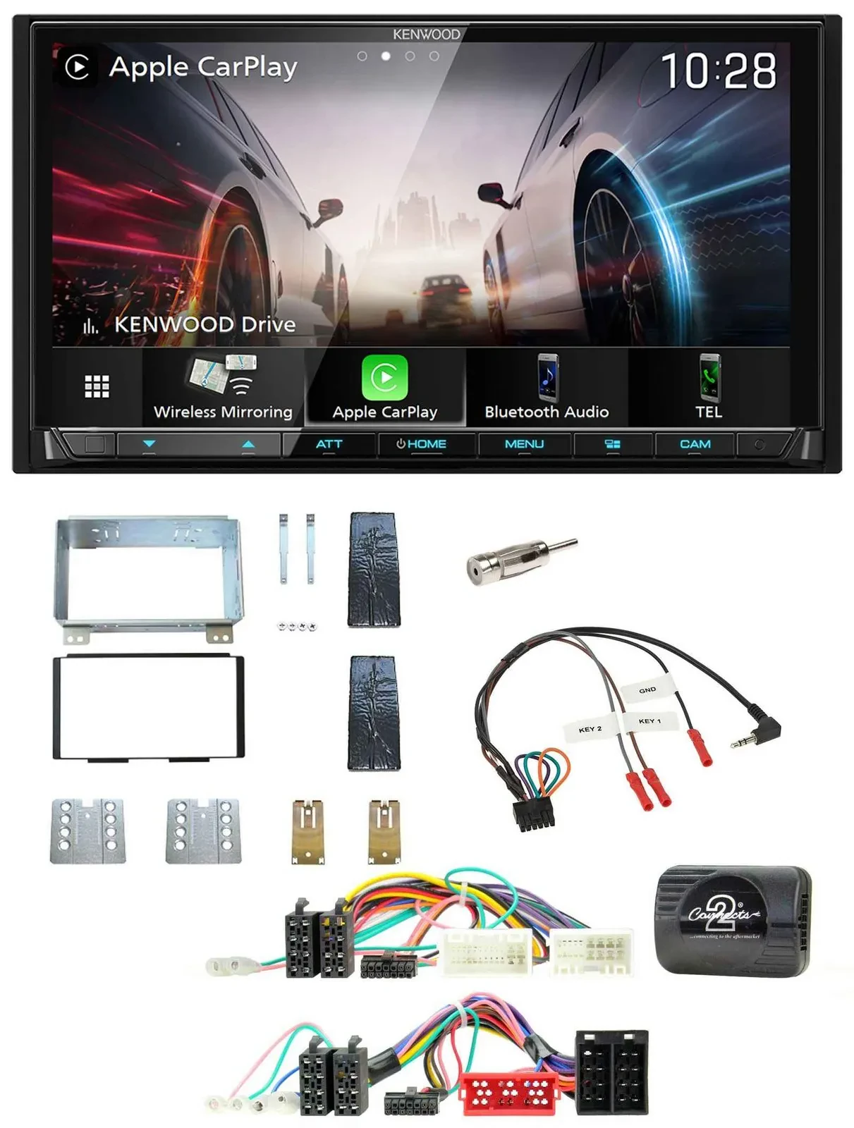 Kenwood Lenkrad 2DIN USB DAB Bluetooth Autoradio für KIA Carnival II VQ 2006-201