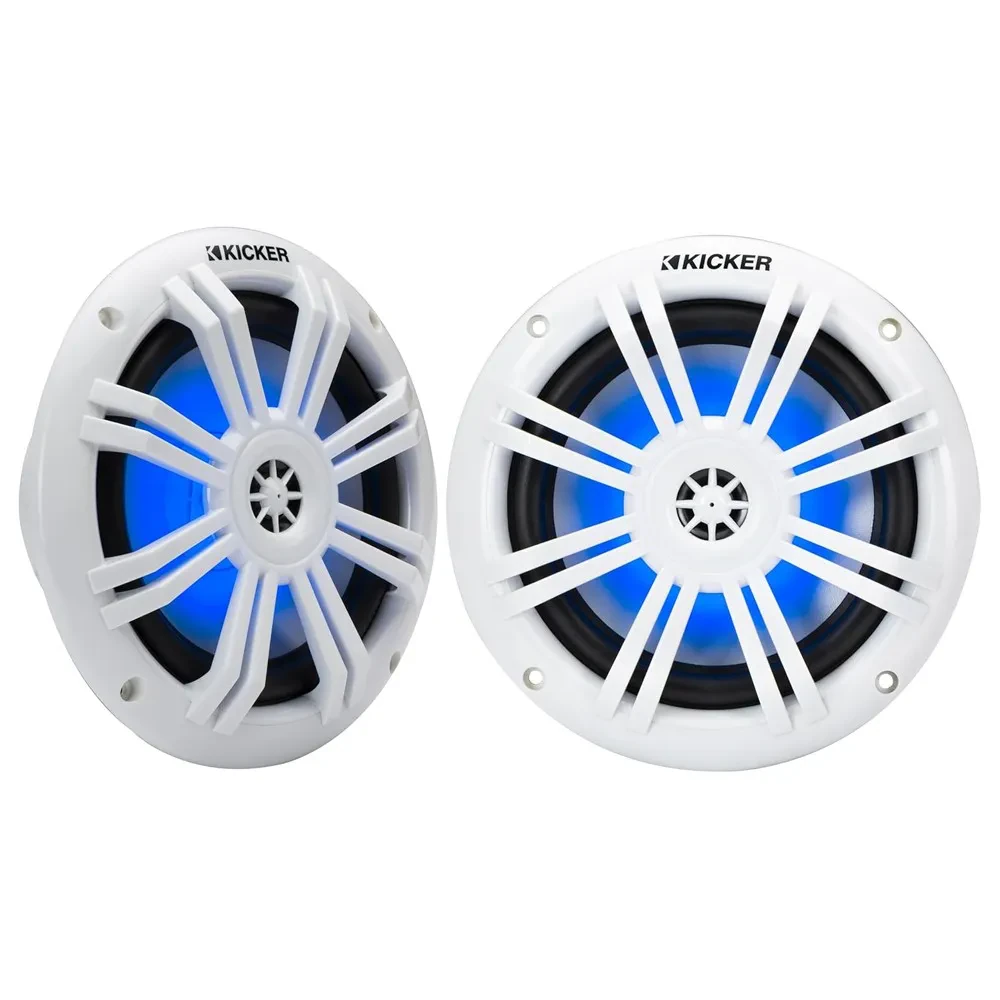 Морская акустика Kicker 51KM604WL 6.5", коаксиальная, 4 Ом, с LED-подсветкой