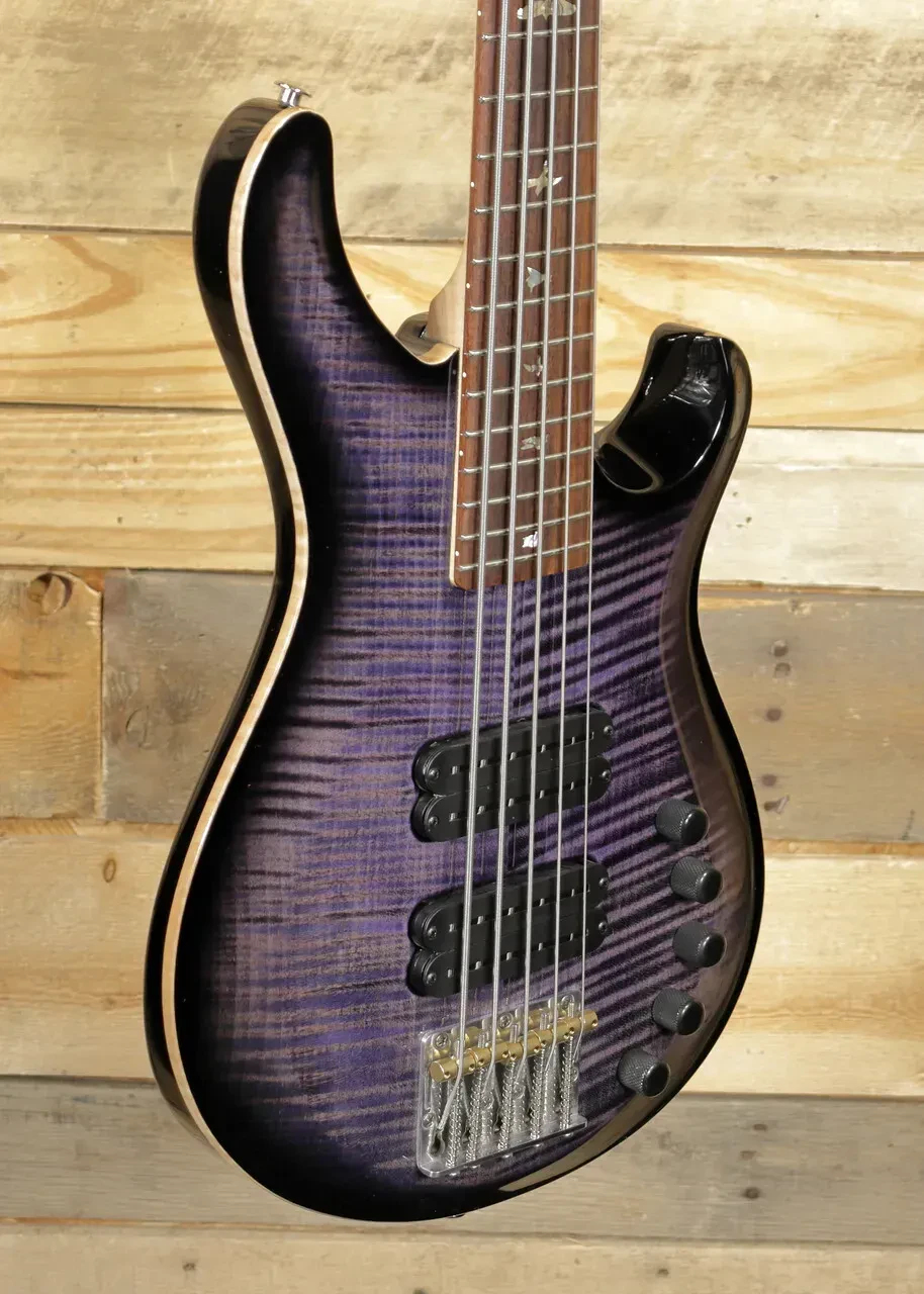 PRS Grainger 5 10-Top 5-String Bass Purple Mist w/ Case