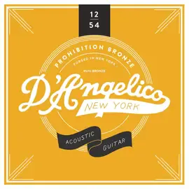Струны для акустической гитары D'Angelico Guitars Prohibition Bronze 85/15 Medium Light 12-54