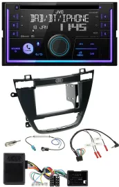 JVC Lenkrad USB 2DIN DAB Bluetooth CD Autoradio für Opel Insignia ab 08 schwarz