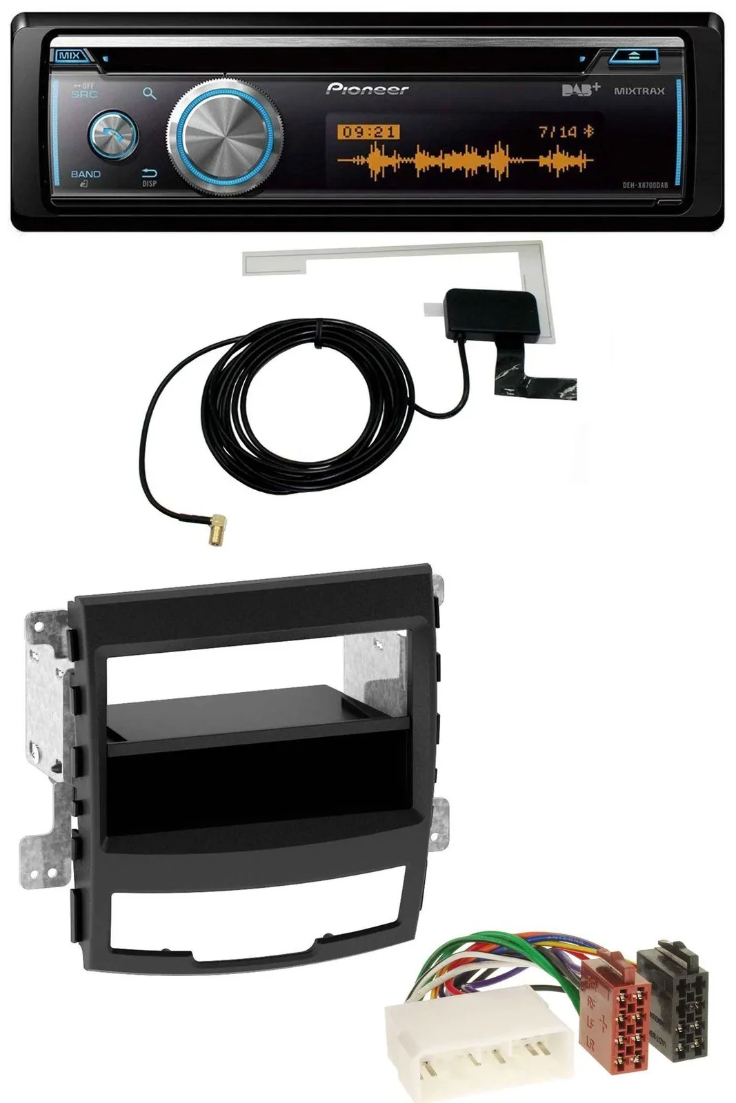 Pioneer Bluetooth DAB MP3 USB CD Autoradio für SsangYong Korando CK 2010-2013