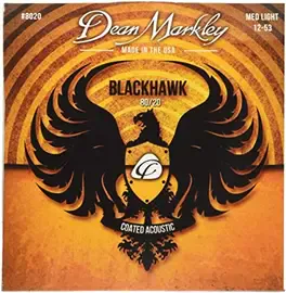 Комплект струн для акустической гитары Dean Markley Blackhawk 80/20 DM8020, 12-53