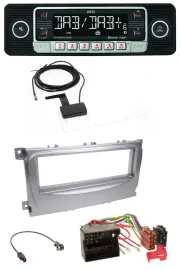 Dietz DAB Bluetooth USB MP3 Autoradio für Ford S-Max Mondeo 07-14 silber
