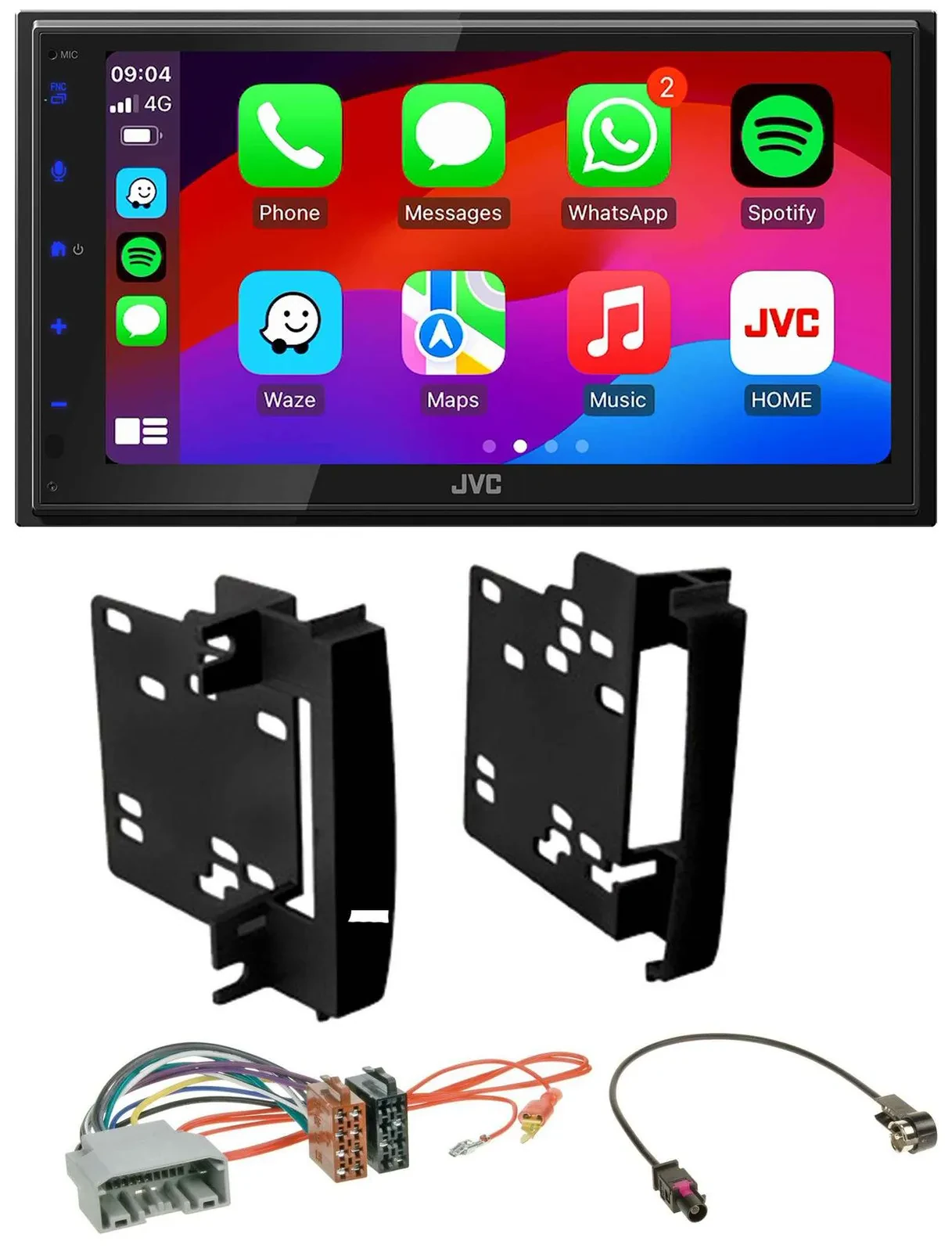 JVC Bluetooth USB MP3 2DIN DAB Autoradio für Chrysler 300C Sebring Dodge Avenger