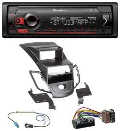 Pioneer MP3 USB DAB Bluetooth Autoradio für Ford Fiesta 10-17 Display schwarz