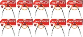 Патч-кабель инструментальный Rockville RCGT1.5O Orange 0.45 м (10 штук)