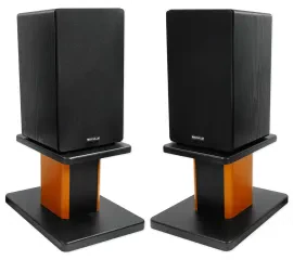Полочная акустика Rockville RockShelf 68B 6.5" чёрный (набор, пара) со стойками 8" (дерево)