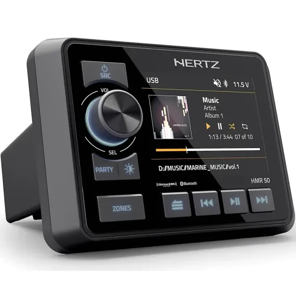 Hertz HMR 50 3.5" Color Display 3-Zone Gauge Mount Receiver