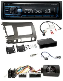 Alpine USB Bluetooth DAB Lenkrad Autoradio für Honda Civic Hybrid 2006-2010 anth