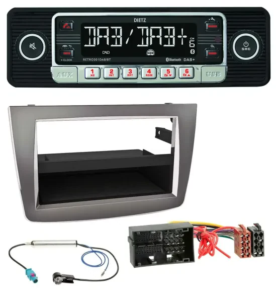 Dietz USB DAB MP3 Bluetooth Autoradio für Alfa Romeo Mito ab 14 955 silber