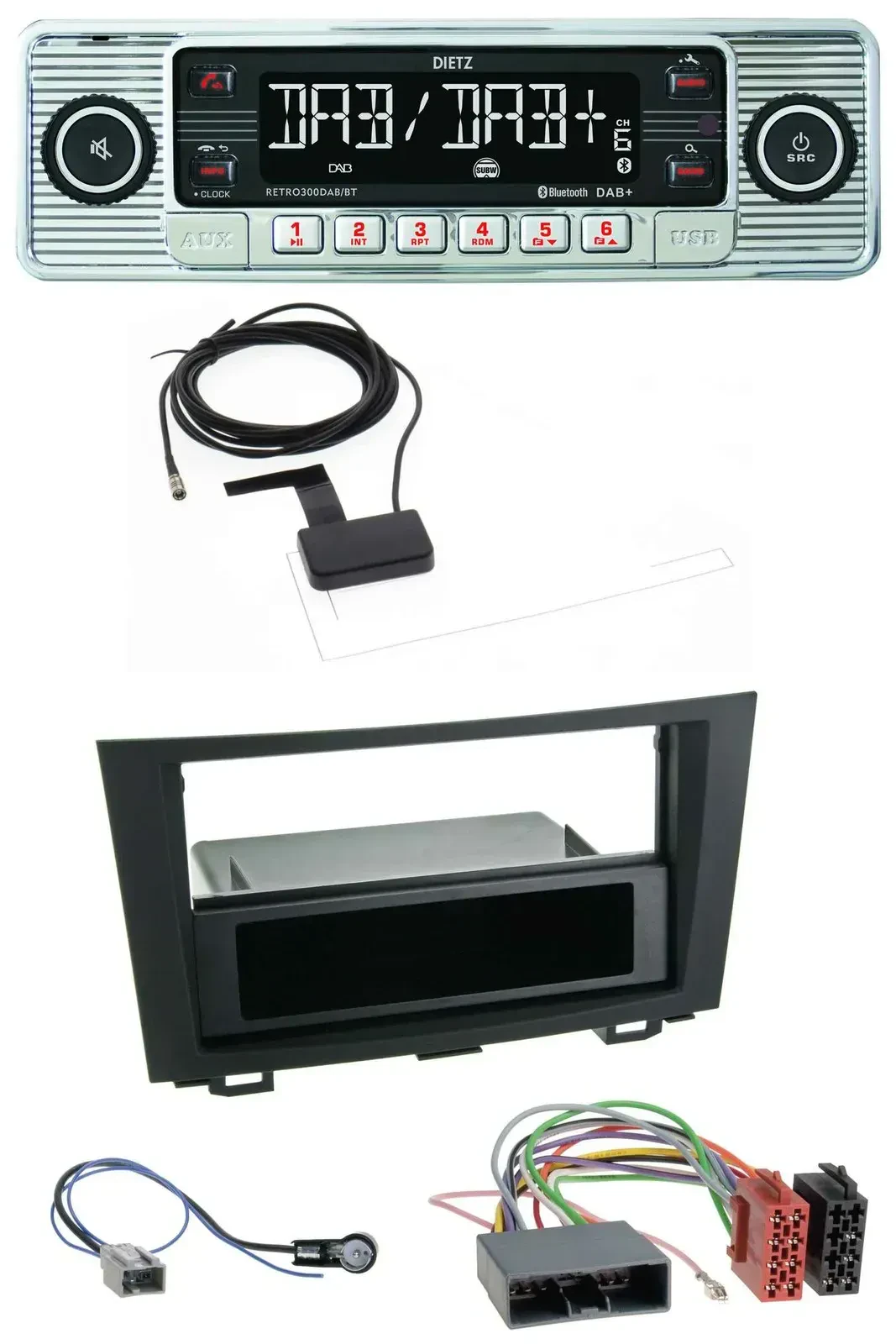 Dietz Bluetooth USB MP3 DAB Autoradio für Honda CR-V (ab 2007)