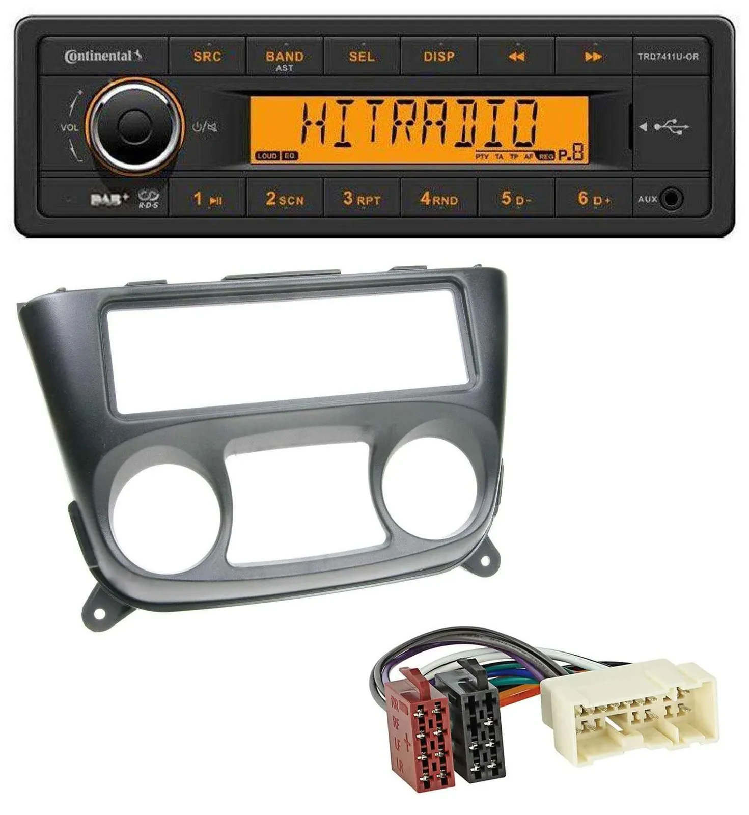 Continental 1DIN DAB MP3 AUX USB Autoradio für Nissan Almera N16 (ab 2000)