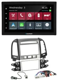 Blaupunkt DAB Bluetooth USB MP3 2DIN Autoradio für Hyundai Santa Fe USB AUX 3 Sc