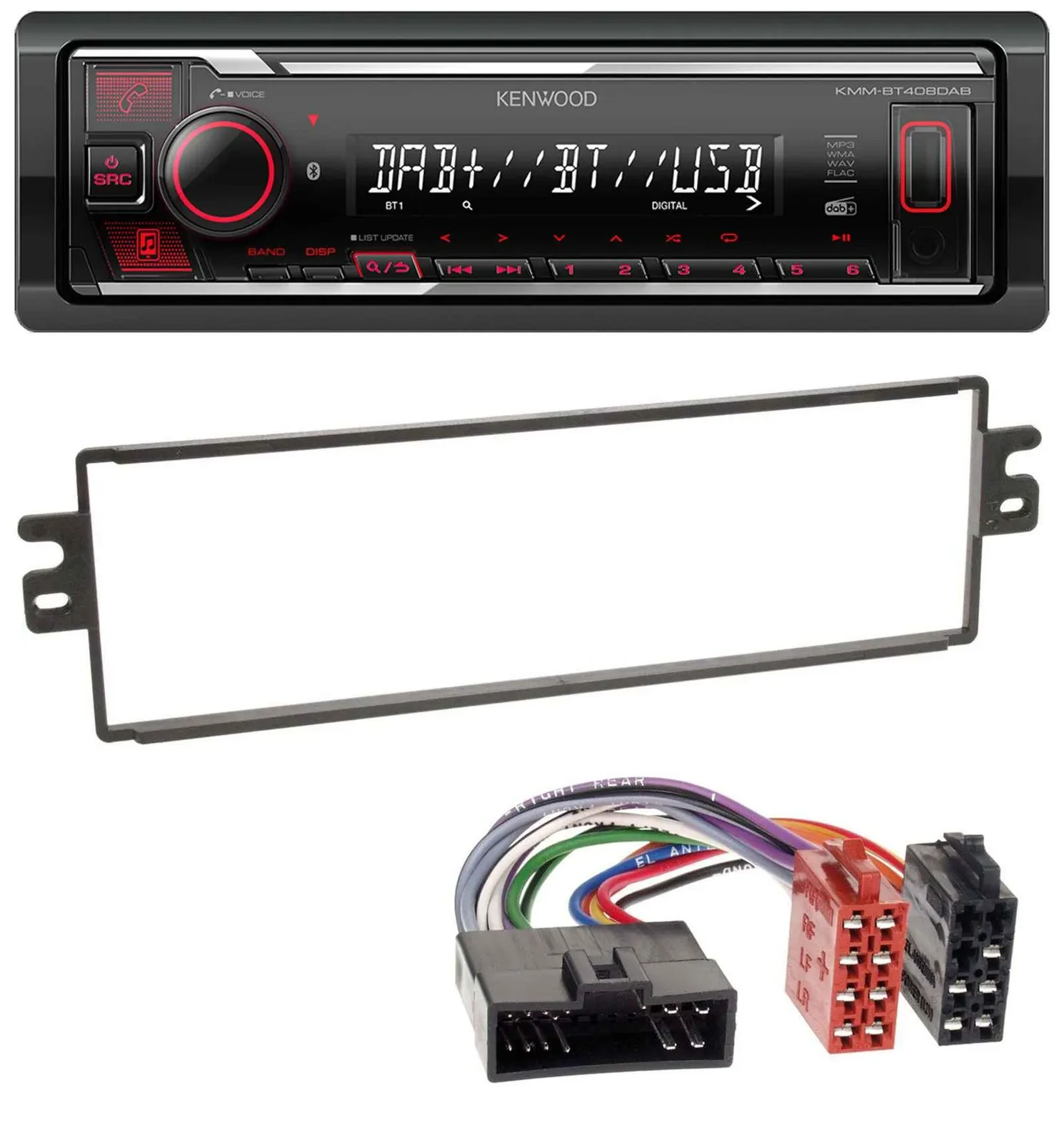 Kenwood MP3 Bluetooth USB DAB Autoradio für Kia Rio Clarus Carens bis 2002
