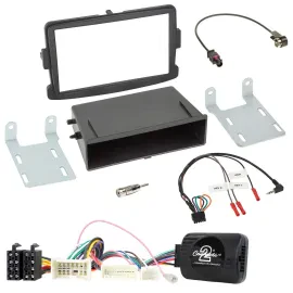 Einbauset Lenkradadapter DIN Autoradio für Dacia Logan Sandero ab 12 schwarz