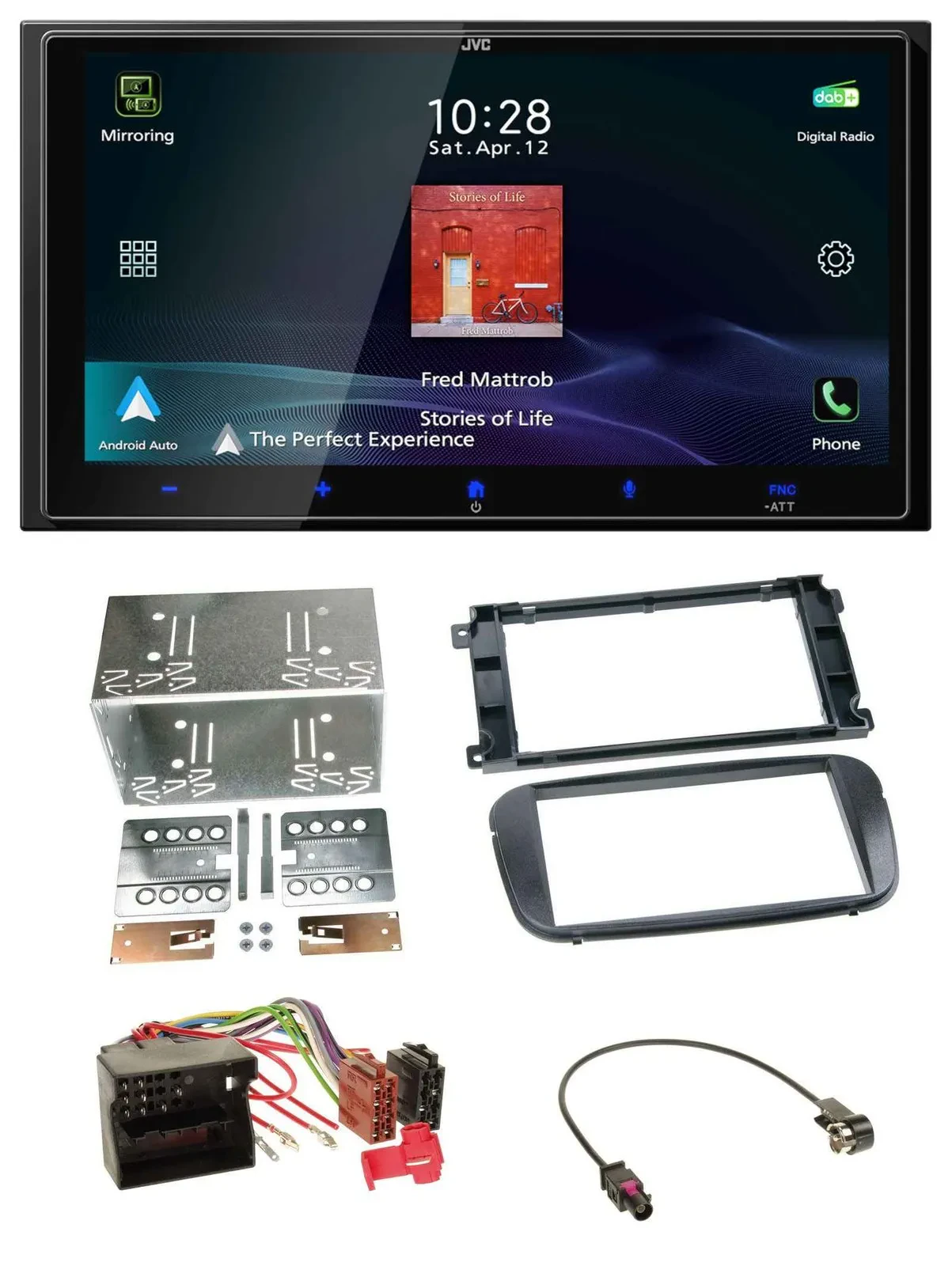 JVC USB Bluetooth 2DIN DAB MP3 Autoradio für Ford C-Max Galaxy Focus ab 2007 Pro