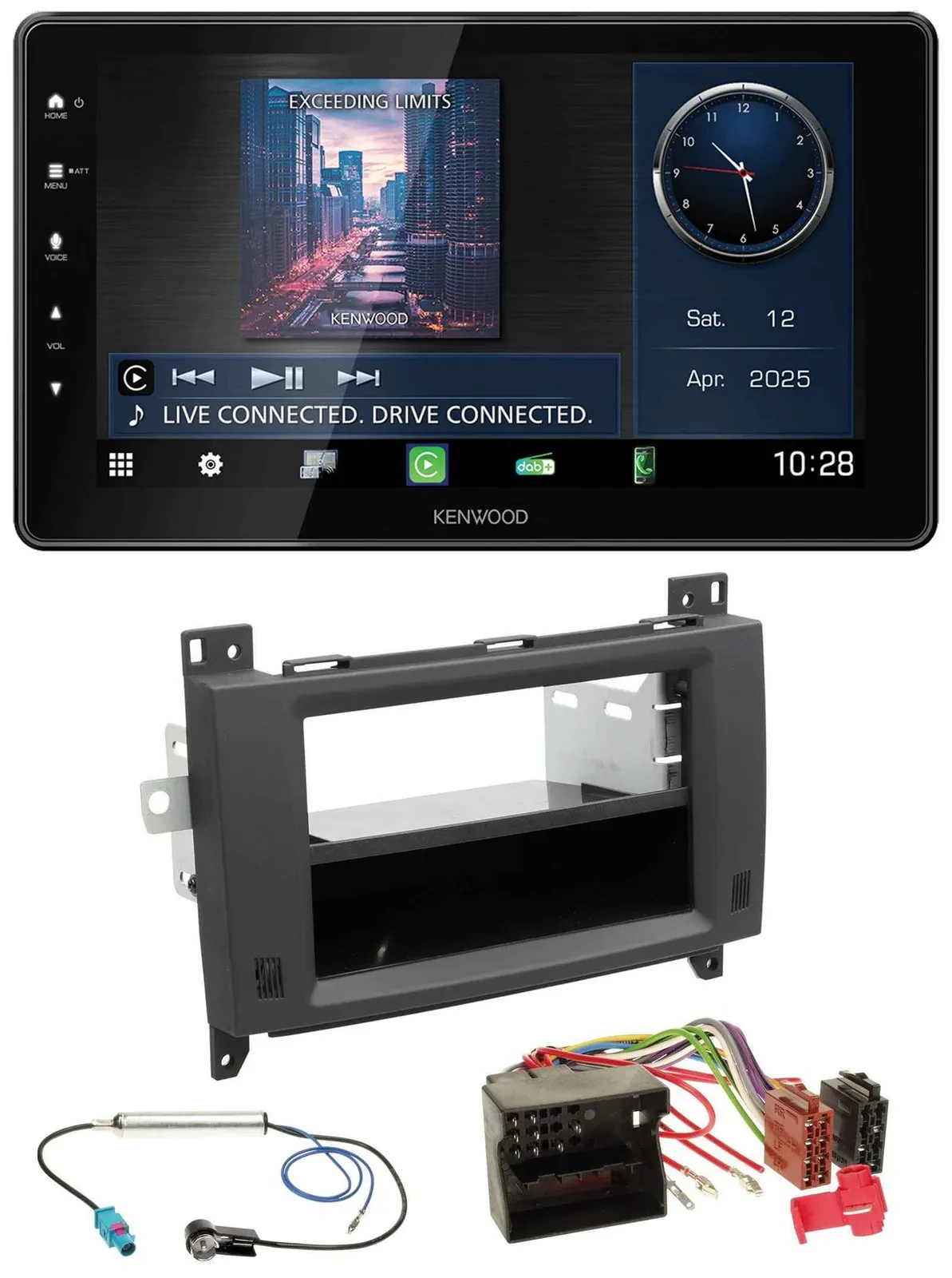 Kenwood MP3 Bluetooth USB DAB Autoradio für Mercedes Vito Viano 06-14 Rubbertouc