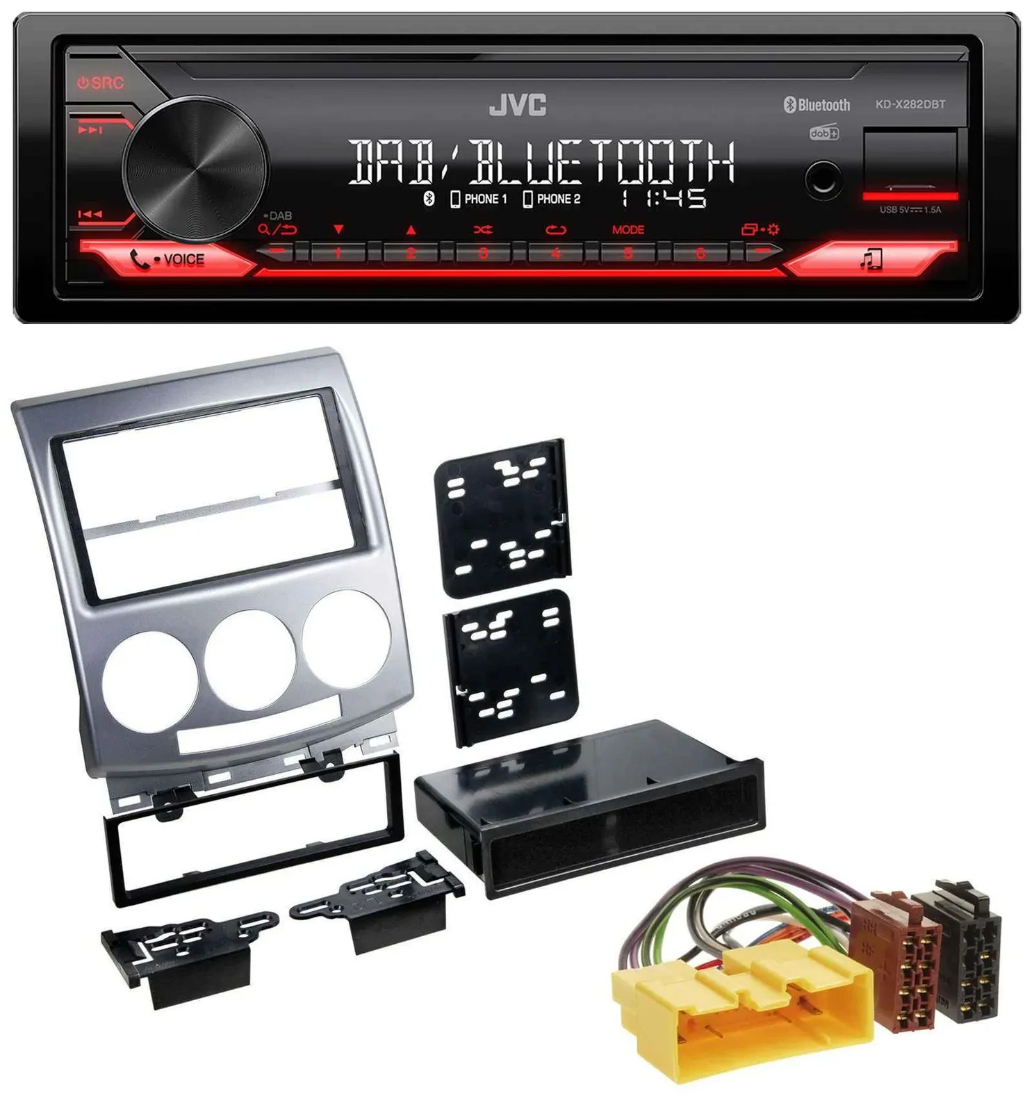 JVC Bluetooth USB DAB MP3 Autoradio für Mazda 5 (2005-2010)