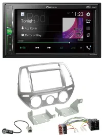 Pioneer 2DIN MP3 DAB USB Bluetooth Autoradio für Hyundai i20 12-14 man. Klima