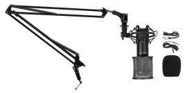 Rockville RCM01 PC Podcast Podcasting Recording Microphone+Shock Mount+Boom Arm