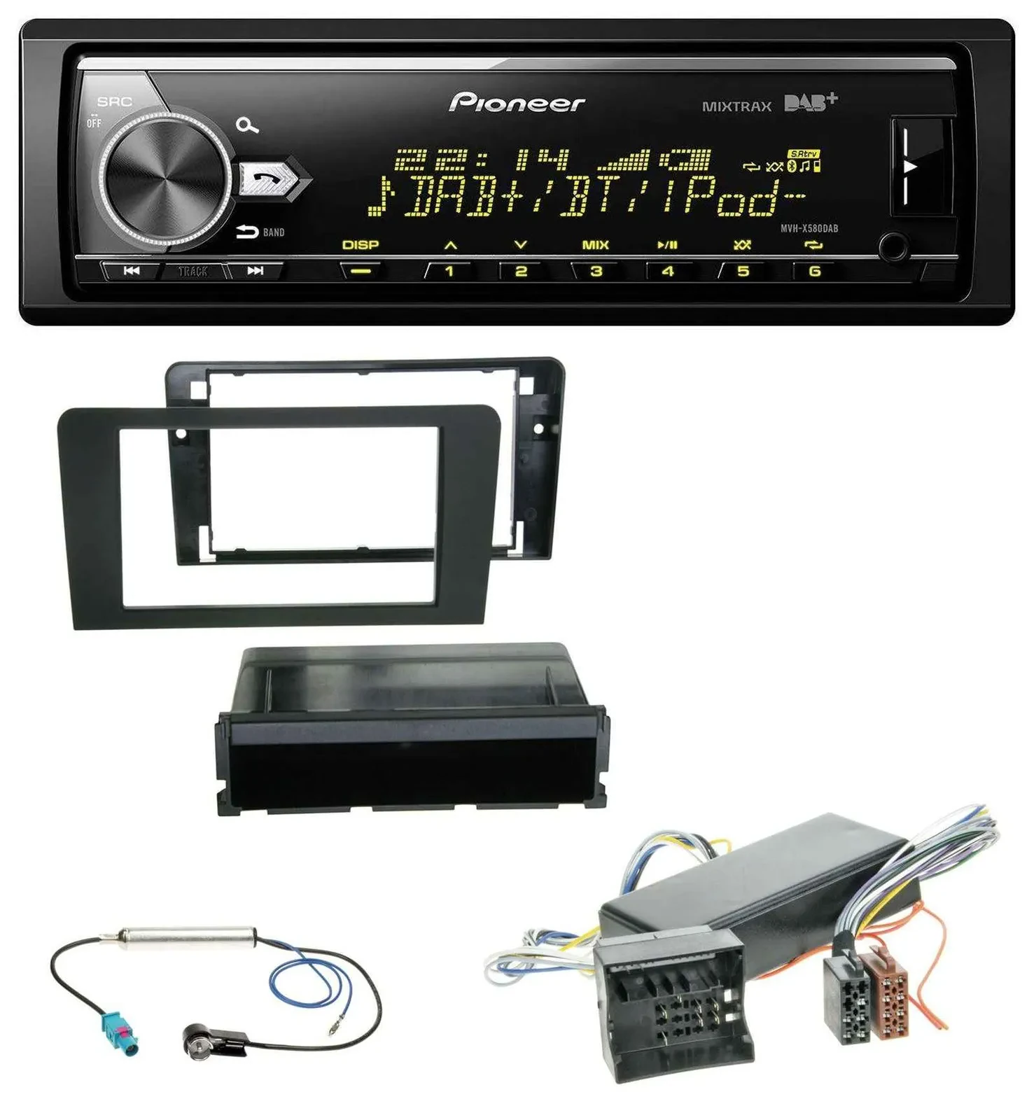 Pioneer Bluetooth USB DAB MP3 Autoradio für Audi A3 06-12 8P Symphony Bose Aktiv