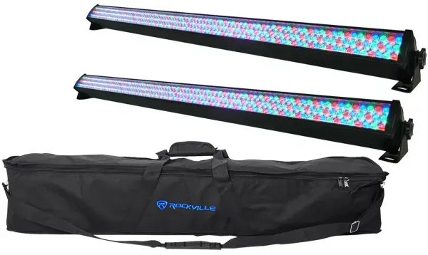 Светодиодный прибор Rockville ROCKSTRIP 252 LED DMX RGB с чехлом (пара)