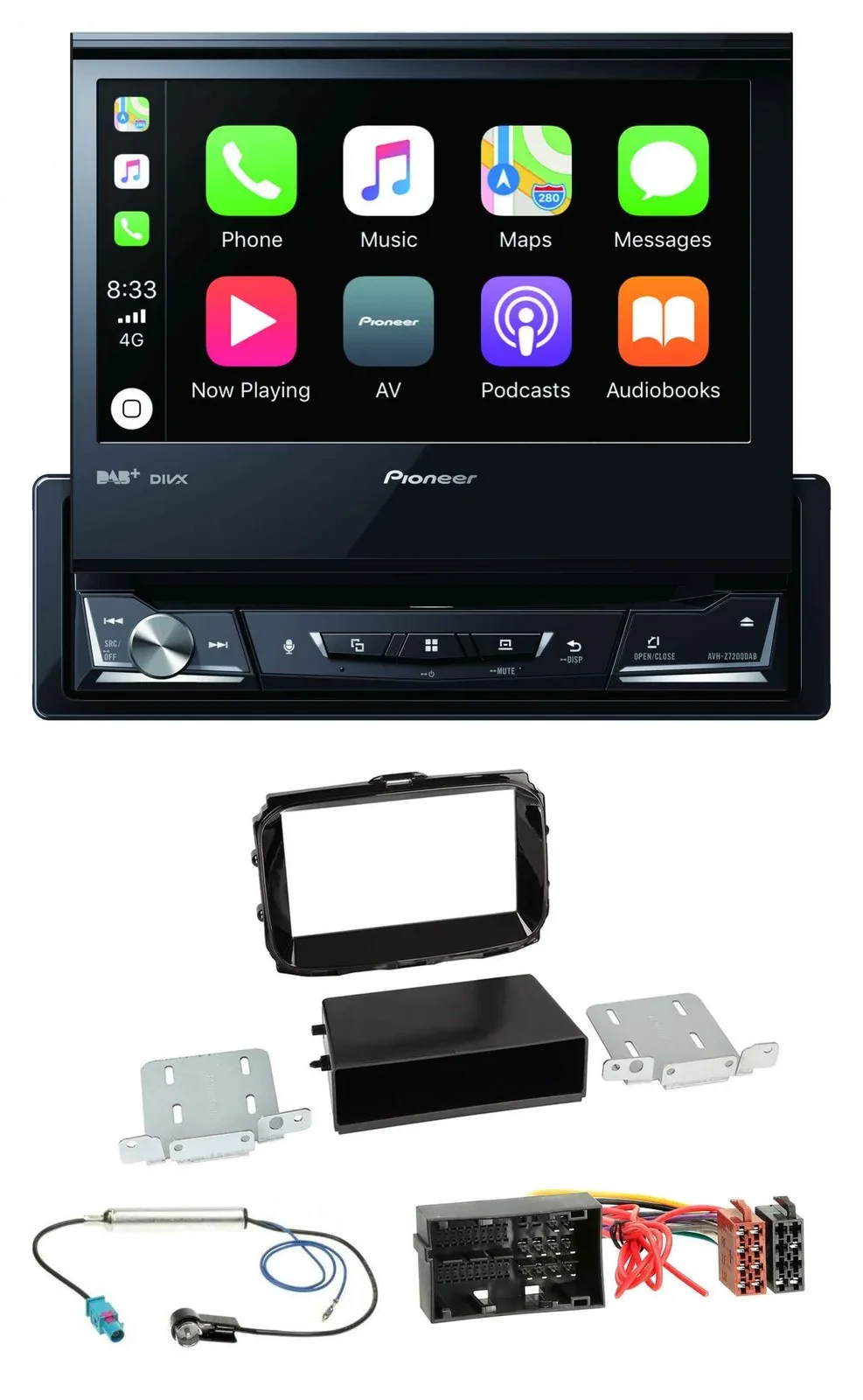 Автомагнитола для Alfa Romeo Giulietta Pioneer DVD, Bluetooth, DAB, USB, MP3 (52-pin, с 2013)
