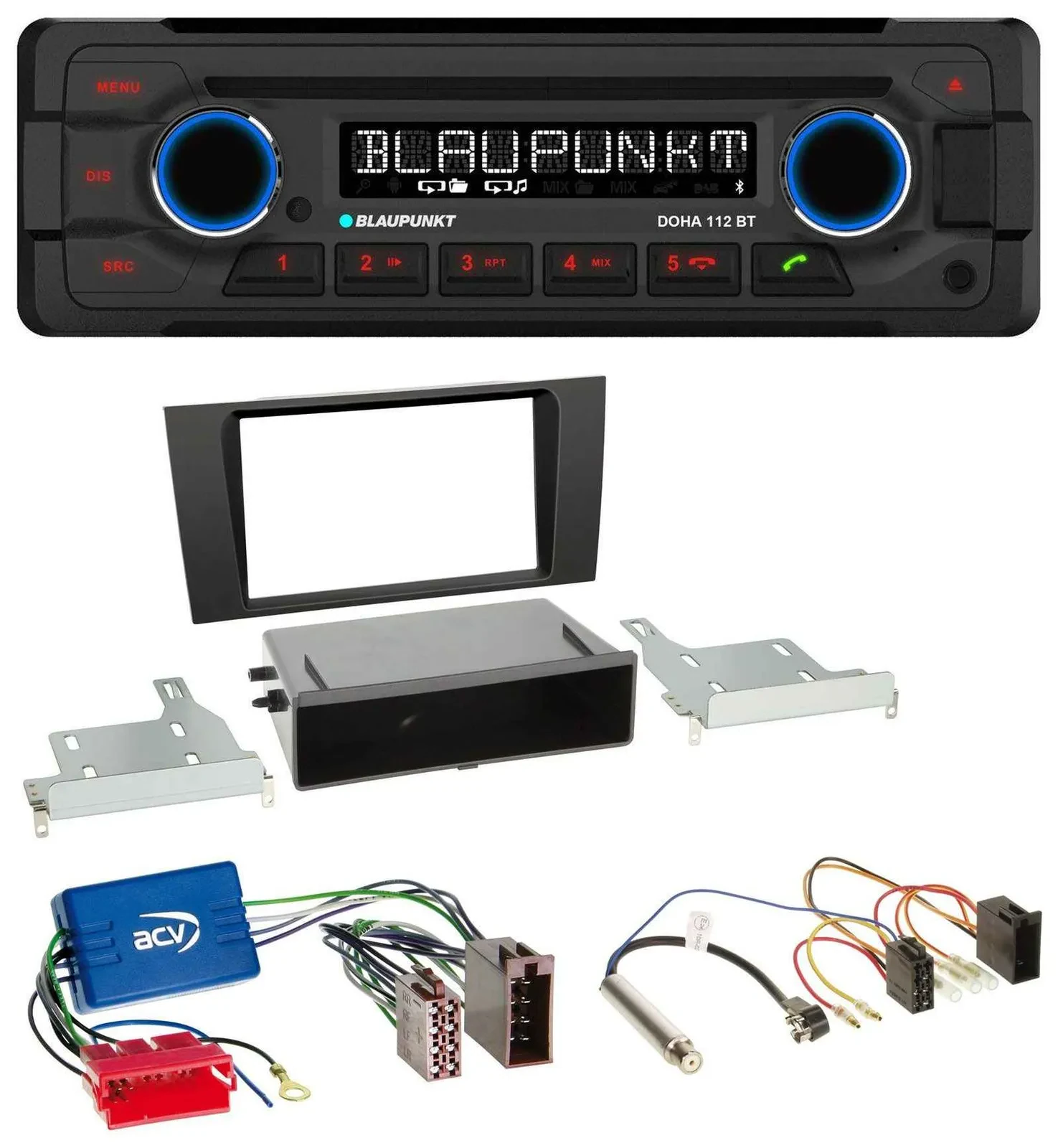 Автомагнитола Blaupunkt CD/MP3, Bluetooth, USB, AUX для Audi A4 B5 1999–2001 (Symphony, активная система)
