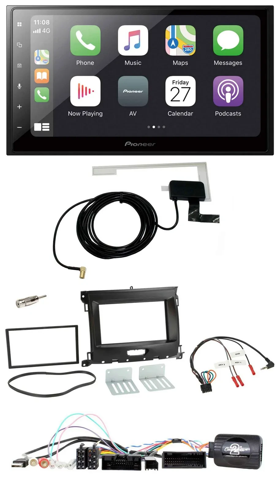 Автомагнитола Pioneer 2DIN Bluetooth DAB USB для Ford Ranger XL (с 02/2016)