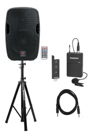 Rockville 10" Church/School Audio Visual Speaker Sound System w/ Lavalier Mic