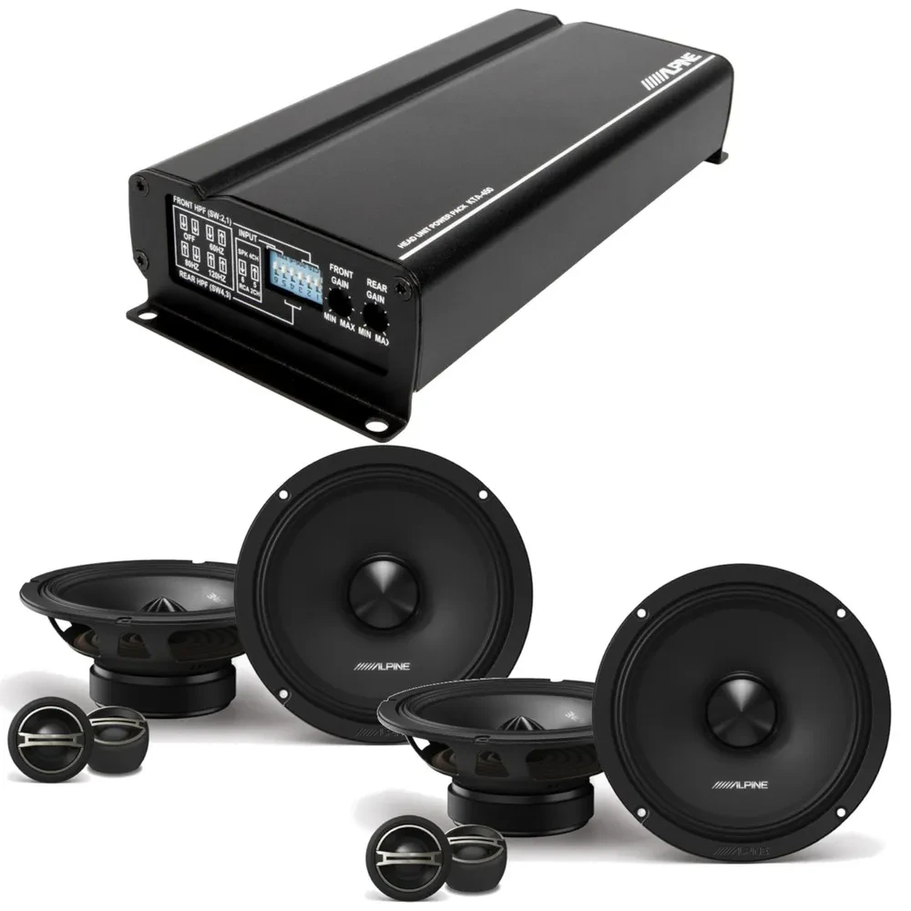 Alpine KTA-450 Power Pack w/ 2 Pairs 6.5" Speakers (DM-65C-G)