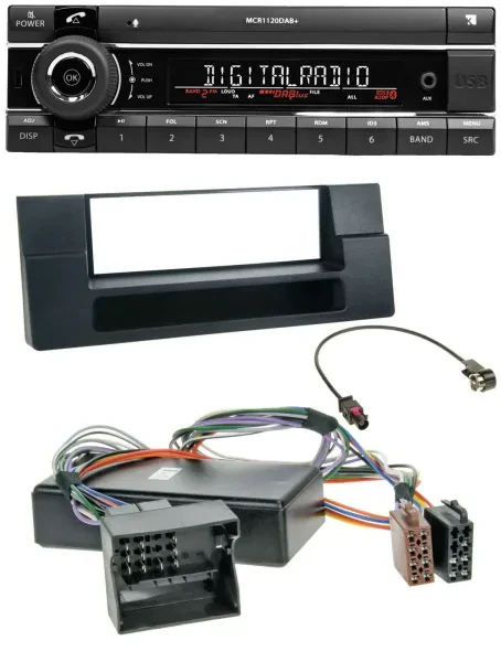Kienzle Bluetooth MP3 USB DAB Autoradio für BMW X5 E53 5er E39 Ablagefach Quadlo