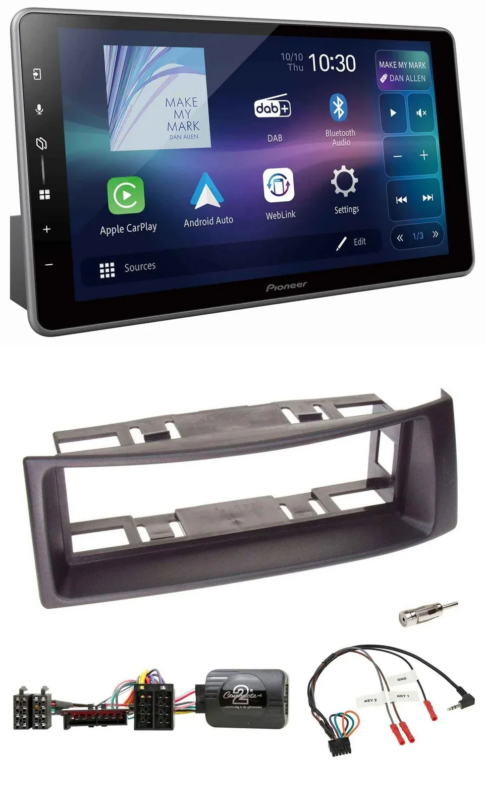 Pioneer Bluetooth USB DAB Lenkrad Autoradio für Renault Megane 1996-2000 Scenic