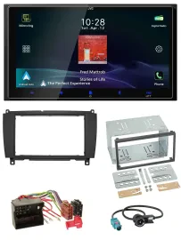 JVC USB Bluetooth 2DIN DAB MP3 Autoradio für Mercedes CLK C209 A209 04-10
